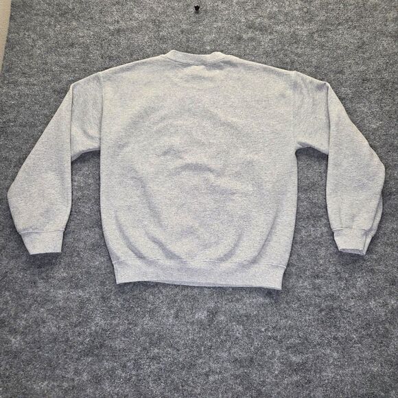 Gildan Sweatshirt Medium Gray Cat Cuddling Crewneck Heavy Blend Pullover - Picture 4 of 7